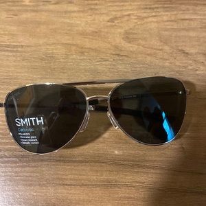 Smith serpico slim 2.0 silver polarized sunglasses